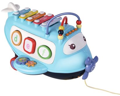 Muzikale Vliegtuig Klop Toetsenbord Piano Speelgoed, Educatief Puzzel Spelen Muziek Leren Speelgoed Voor Kinderen Peuters blauw