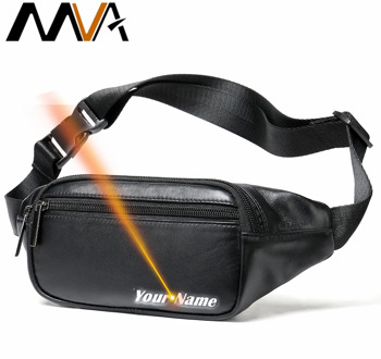 MVA Men's Waist Bag Belt Fashion Men's Bags Men's Shoulder Bag Vintage Chest Bags For Men Leather Crossbody Waist Pack New 7310
