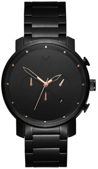 MVMT Chrono Black Rose MC01-BBRG - Horloge - Staal - Zwart - 45mm