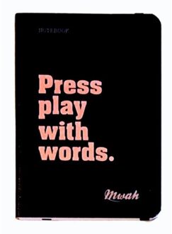 Mwah notitieboek A6 – Press play with words
