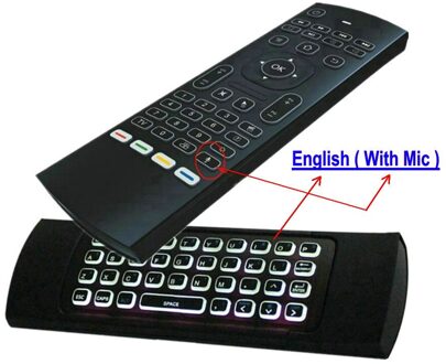 MX3 Backlight Voice Air Mouse Toetsenbord Russisch Engels 5 Ir Leren Toetsen Voor Android Smart Tv Box Pc Pk G30 g30s Afstandsbediening English met Mic