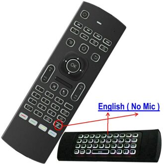 MX3 Backlight Voice Air Mouse Toetsenbord Russisch Engels 5 Ir Leren Toetsen Voor Android Smart Tv Box Pc Pk G30 g30s Afstandsbediening English nee Mic