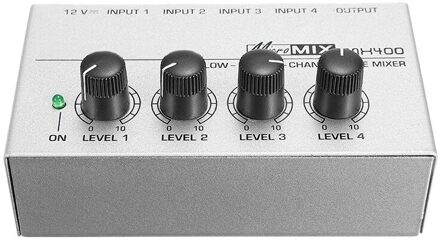 MX400 4 Kanalen Audio Mixer Signaal Mixer Mixer Dj Mixer Draagbare Karaoke Audio Mixer (Us Plug)