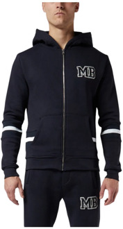 My Brand Gestreepte hoodie in marineblauw My Brand , Blue , Heren - 2Xl,Xl,L,M,S,Xs,3Xl,5Xl,6Xl,4Xl