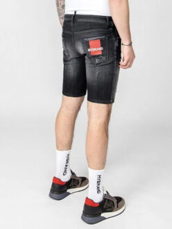 My Brand Red paint short denim - maat 32 Zwart