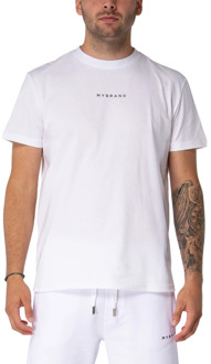 My Brand Regenboog College T-Shirt My Brand , White , Heren - 2Xl,Xl,Xs