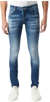 My Brand Slim-fit Distressed Jeans met Paint Splatters My Brand , Blue , Heren - W36,W38