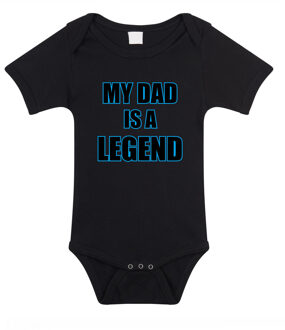 My dad is a legend kraamcadeau rompertje zwart jongens en meisjes 68 (4-6 maanden)