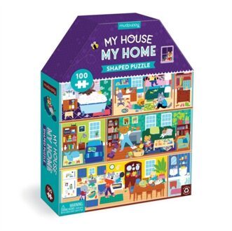 My House, My Home 100 Piece House-Shaped Puzzle -  Mudpuppy (ISBN: 9780735376816)