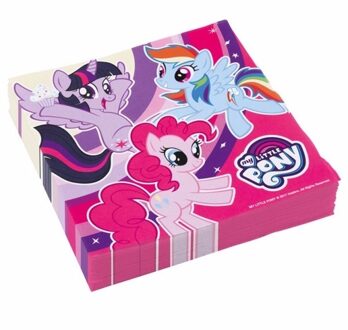 My Little Pony Servetten - 20x stuks - 33 x 33 cm - 3laags - unicorn - kinderfeestje