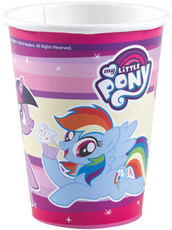 My Little Pony thema drinkbekers 8x stuks - Feestbekertjes Multikleur