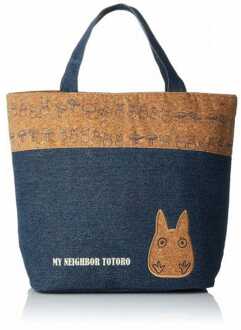 My Neighbor Totoro Lunch Bag cork & denim style Totoro