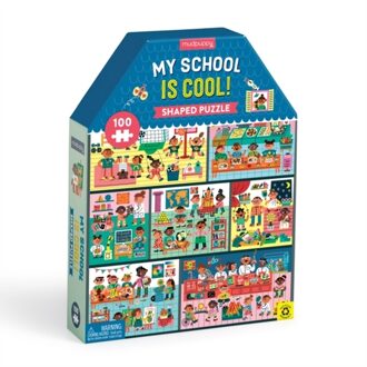 My School Is Cool 100 Piece Puzzle House-Shaped Puzzle -  Mudpuppy (ISBN: 9780735379244)