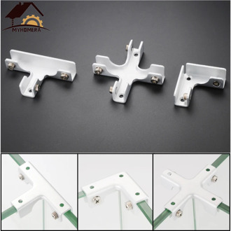 Myhomera 2Pcs Glass Clamps Shelves Holder 2-4 Ways For 6mm 10mm 12mm Thick Glass Clips Corner Bracket Clamp Showcase Aluminum
