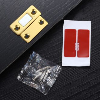 Myhomera 8 Sets Sterke Magnetische Deurdranger Kabinet Deur Vangsten Klink Meubels Deuren Magneet Stop Kast Ultra Dunne gouden 8 Sets