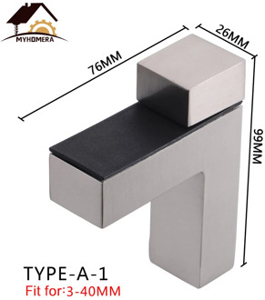 Myhomera Large Glass Clamps F Clamp Shelves Holder Corner Bracket Zinc Alloy Adjustable Glass Shelf Clips Strong Support