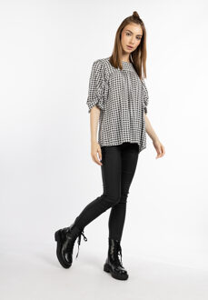 MYMO Blouse Dames zwart wit - XS