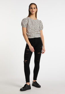 MYMO Blouse shirt Dames wolwit Gebroken wit