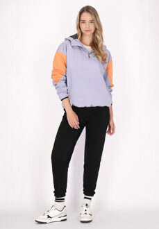 MYMO Blouson Dames Grijs violet kleurblok Lila