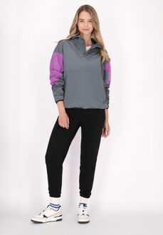 MYMO Blouson Dames Grijsblauw kleurblok - maat XL
