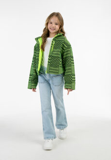 MYMO Blouson Meisje Neongroen Zwart - maat 9J / 134cm