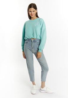 MYMO Cropped sweatshirt Dames aqua Turquoise - M