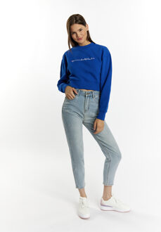 MYMO Cropped sweatshirt Dames KONING BLAUW - XS