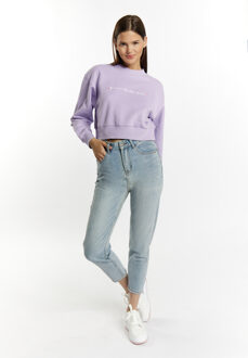 MYMO Cropped sweatshirt Dames violet - M