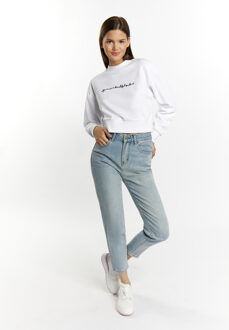 MYMO Cropped sweatshirt Dames wit - M