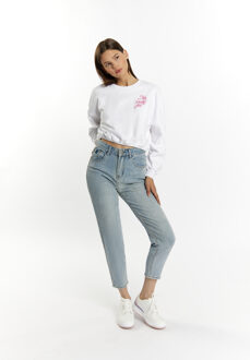 MYMO Cropped sweatshirt Dames wit