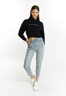 MYMO Cropped sweatshirt Dames zwart - L