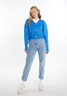 MYMO Gebreid vest Dames Hemelsblauw Lichtblauw - XS