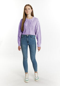 MYMO Gebreide cropped trui Dames violet Paars