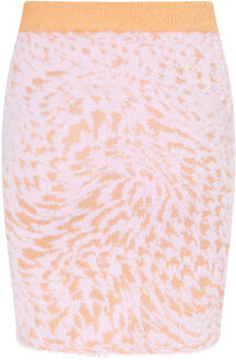 MYMO gebreide rok Dames roze oranje - maat