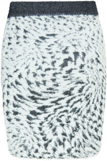 MYMO gebreide rok Dames wit zwart Wit/Zwart - XS