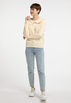 MYMO Gebreide trui Blonda Dames wolwit - maat XL/2XL Gebroken wit