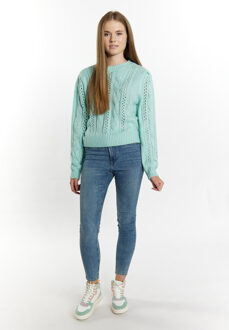 MYMO Gebreide trui Dames aqua - maat S Turquoise
