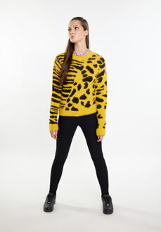 MYMO Gebreide trui Dames donkergeel