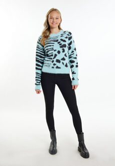 MYMO Gebreide trui Dames Lagune Munt - maat S Turquoise