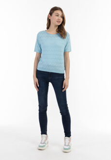 MYMO Gebreide trui Dames lichtblauw - maat