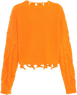 MYMO Gebreide trui Dames oranje - M/L