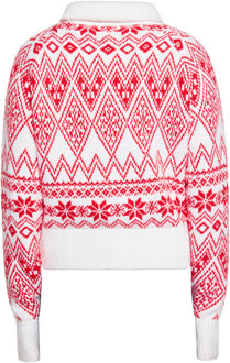 MYMO Gebreide trui Dames rood wit Wit/Rood - M
