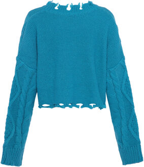MYMO Gebreide trui Dames turkoois Turquoise