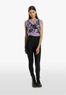 MYMO gebreide trui Dames violet - maat XL