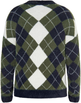 MYMO Gebreide trui Dames Zwart Groen Veelkleurig - XS