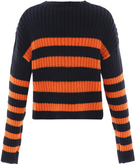 MYMO Gebreide trui Dames zwart/oranje - maat M/L