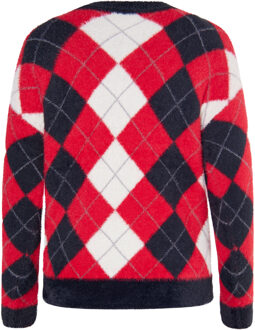 MYMO Gebreide trui Dames Zwart Rood Veelkleurig - maat XS