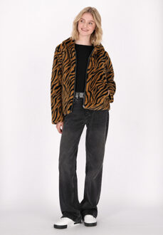 MYMO Jas Dames bruin zwart - maat Zwart/bruin