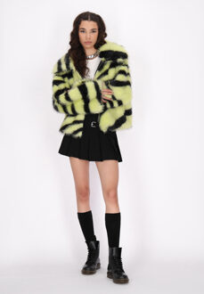 MYMO Jas Dames Limoen Zwart Limoengroen - XS