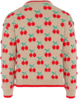 MYMO Jumper Dames GEBROKEN WIT KERSENROOD - XL/2XL